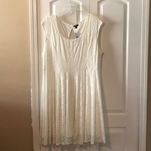Lace Skater Dress with Key Hole